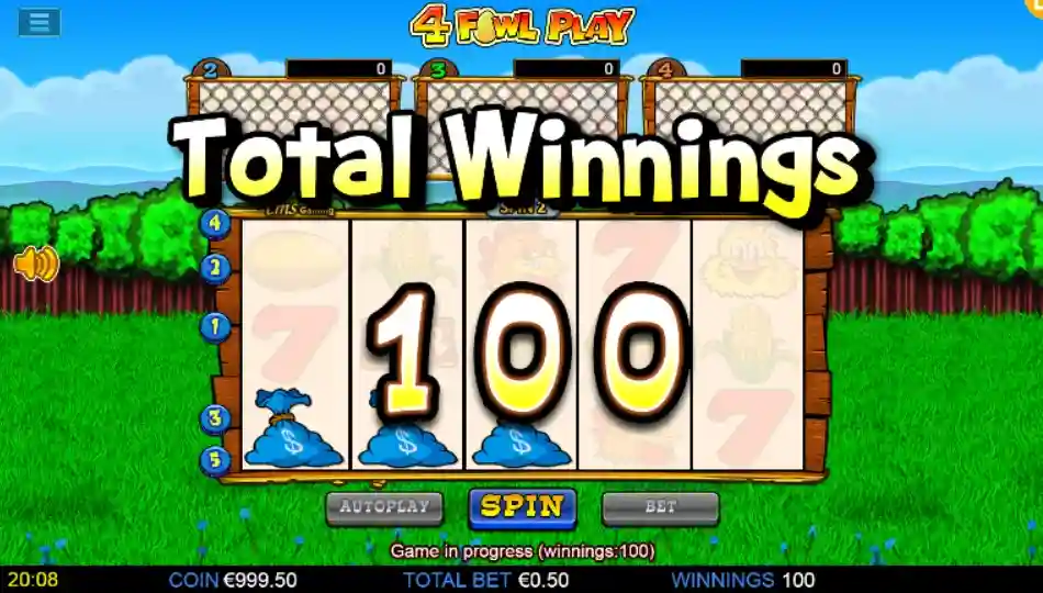 Playing 4 Fowl Play for Real Money